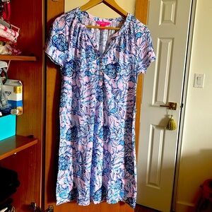 Lily Pulitzer, shells n crabs wrap around dress or just it alone a casual dress